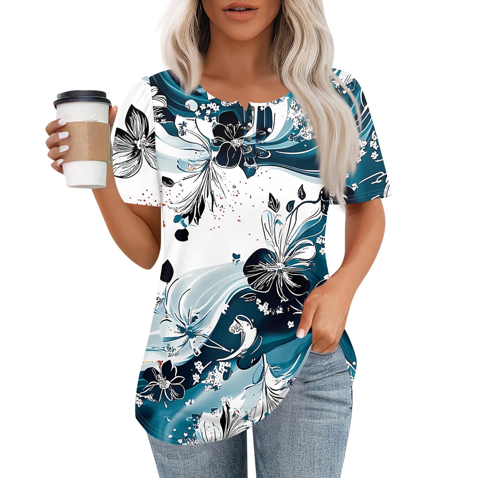 Жіночий модний повсякденний пуловер з принтом на ґудзиках і круглим вирізом S Темно-синій
Жіночий модний повсякденний пуловер з принтом на ґудзиках і круглим вирізом S Темно-синій