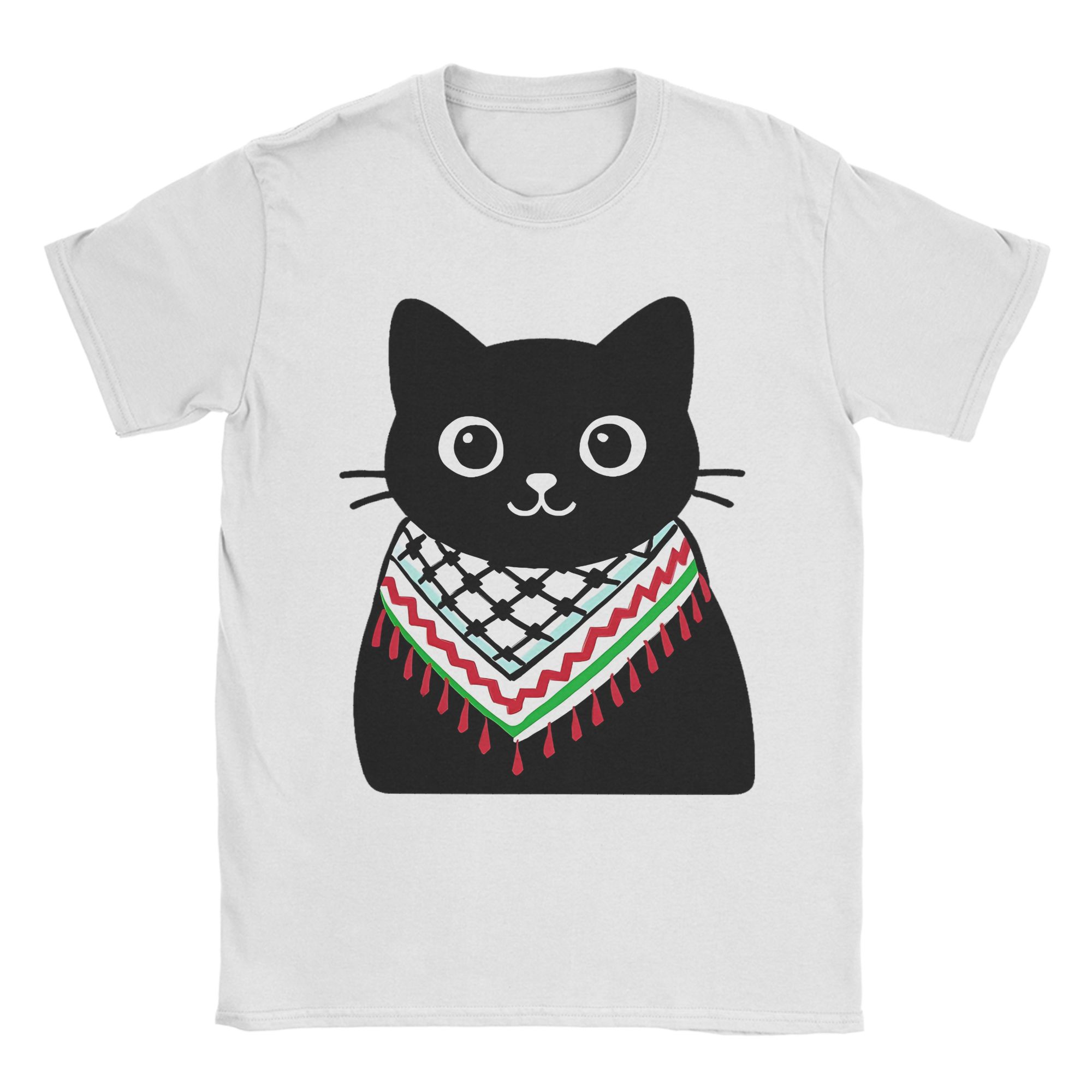 Palestine Cat Wearing the keffiyeh T Shirts for Men Pure Cotton Funny T-Shirts Round Collar Tees Short Sleeve Clothing Adult 5XL різнокольоровий
Palestine Cat Wearing the keffiyeh T Shirts for Men Pure Cotton Funny T-Shirts Round Collar Tees Short Sleeve Clothing Adult 5XL різнокольоровий