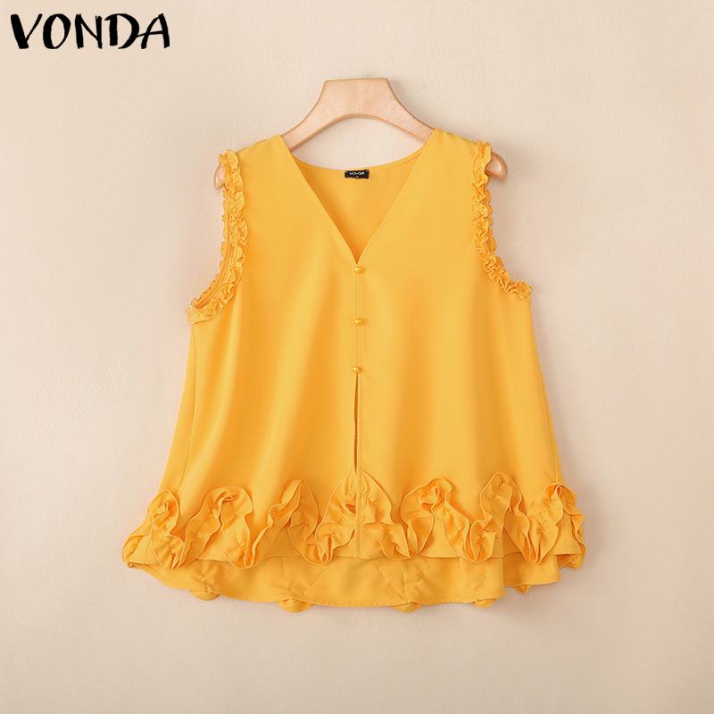 VONDA Women V Neck Casual Sleeveless Ruffled Hem Tank Tops M жёлтый
VONDA Women V Neck Casual Sleeveless Ruffled Hem Tank Tops M жёлтый