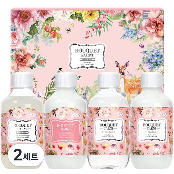 Bouquetgarni Hair Body 4 Type Travel Kit Белый мускус, 2 комплекта, набор популярной корейской косметики
Bouquetgarni Hair Body 4 Type Travel Kit Белый мускус, 2 комплекта, набор популярной корейской косметики