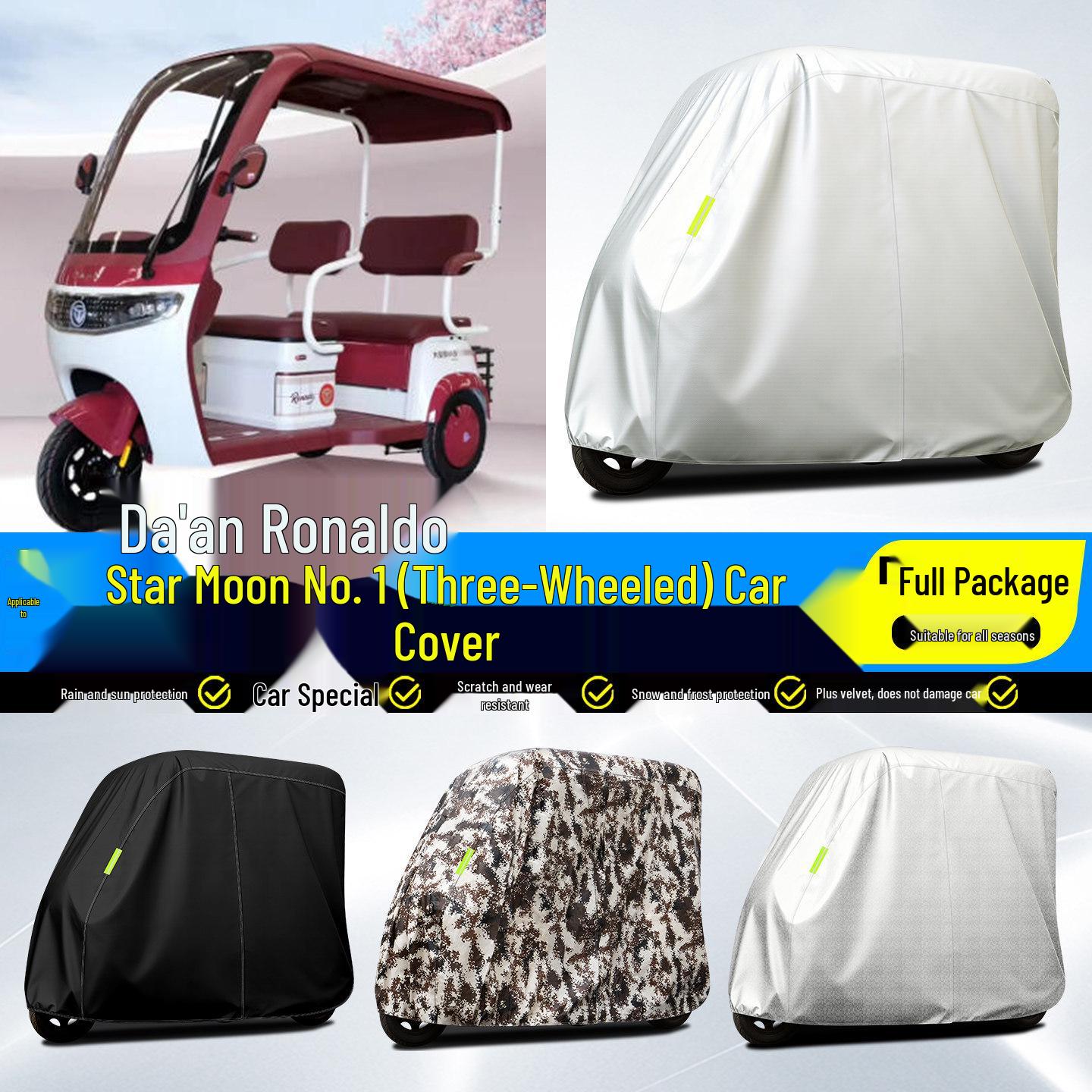 Daan Ronaldo Star Moon No. 1 Electric Tricycle Rain Canopy & Sun Protection Cover Aluminum Silver Checkered
Daan Ronaldo Star Moon No. 1 Electric Tricycle Rain Canopy & Sun Protection Cover Aluminum Silver Checkered