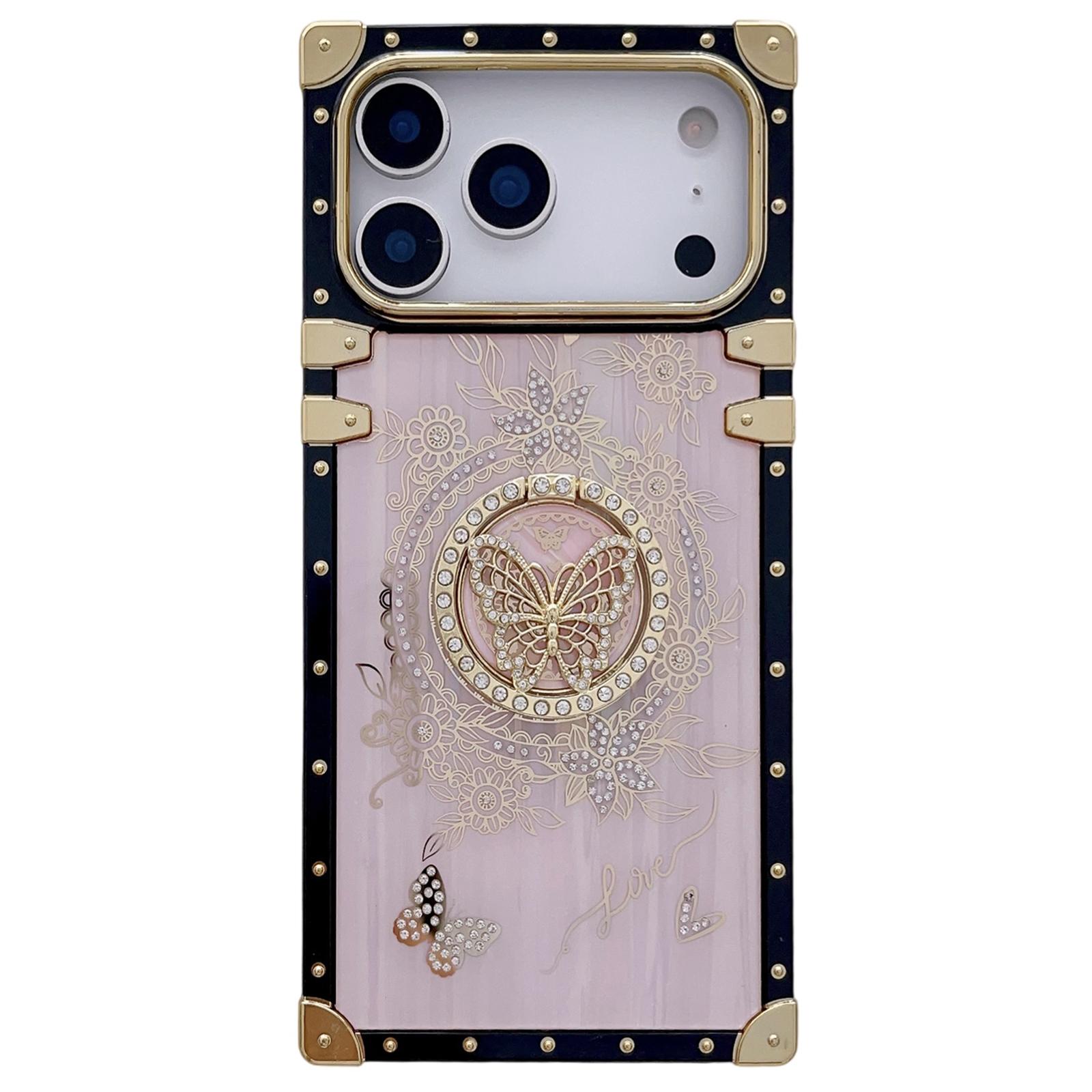 For iPhone 17 Pro Max Cases Rhinestone Decor Butterfly Pattern TPU + PC Phone Cover
For iPhone 17 Pro Max Cases Rhinestone Decor Butterfly Pattern TPU + PC Phone Cover