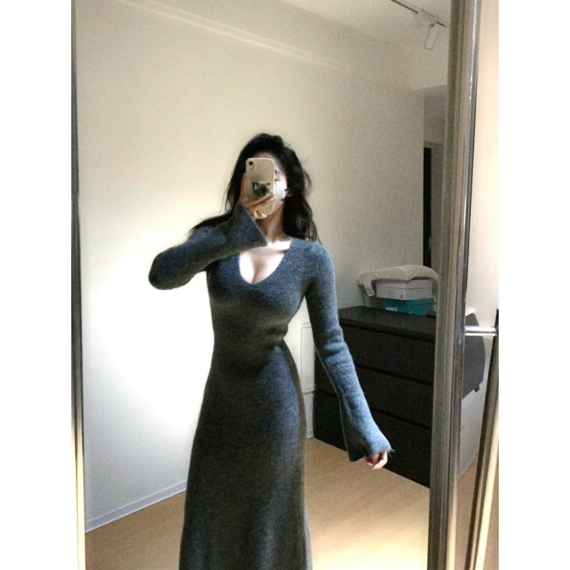 Темпераментное тонкое серое вязаное платье с длинным рукавом и подолом, женское осенне-зимнее мягкое восковое ленивое платье с пальто XL темно-серого
Темпераментное тонкое серое вязаное платье с длинным рукавом и подолом, женское осенне-зимнее мягкое восковое ленивое платье с пальто XL темно-серого