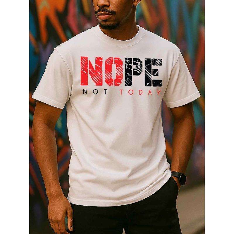European sizes Men s Funny Nope Not Today Slogan T-Shirt - Humorous Print Casual Round Neck Short Sleeve Tee 4XL білий
European sizes Men s Funny Nope Not Today Slogan T-Shirt - Humorous Print Casual Round Neck Short Sleeve Tee 4XL білий