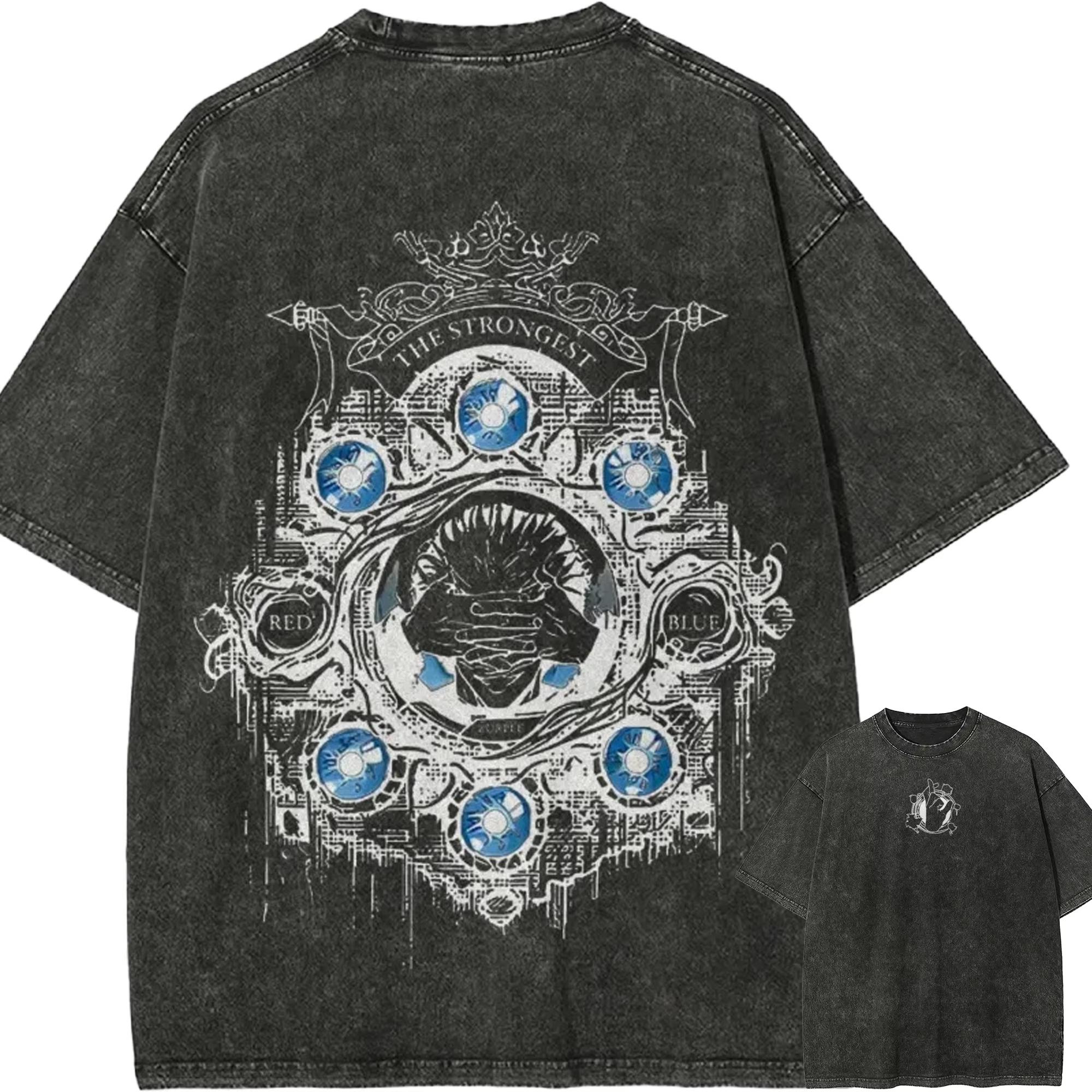 Gojo Satoru Hollow Purple Tshirt Jujutsu Kaisen Six Eyes Tee Vintage Washed Hip Hop Retro Anime Harajuku Men Streetwear Top 2XL
Gojo Satoru Hollow Purple Tshirt Jujutsu Kaisen Six Eyes Tee Vintage Washed Hip Hop Retro Anime Harajuku Men Streetwear Top 2XL