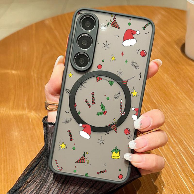 Lovely Merry Christmas Hat Clear Matte Case For Samsung S24 FE S23 Ultra A55 A54 A35 A34 A15 Shockproof Soft Edge for MagSafe Magnetic Phone Cover Samsung S24 чёрный
Lovely Merry Christmas Hat Clear Matte Case For Samsung S24 FE S23 Ultra A55 A54 A35 A34 A15 Shockproof Soft Edge for MagSafe Magnetic Phone Cover Samsung S24 чёрный