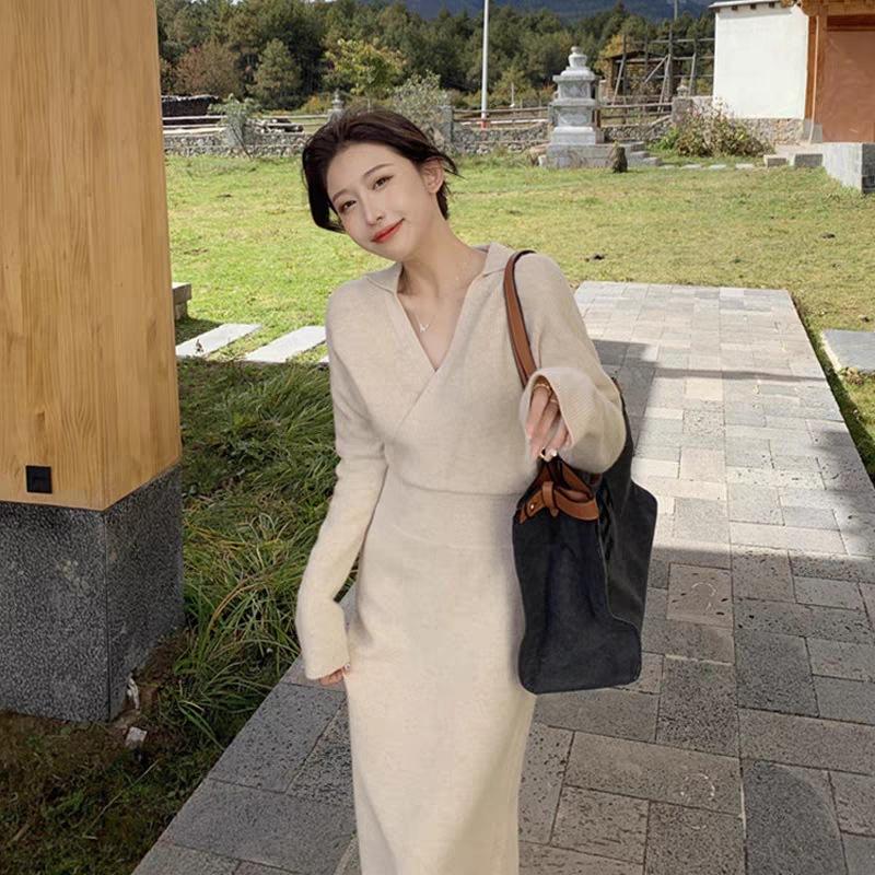 Высококачественное трикотажное платье с V-образным вырезом, женское осенне-зимнее пальто с поясом и тонким темпераментным свитером-юбкой XL абрикосовый
Высококачественное трикотажное платье с V-образным вырезом, женское осенне-зимнее пальто с поясом и тонким темпераментным свитером-юбкой XL абрикосовый