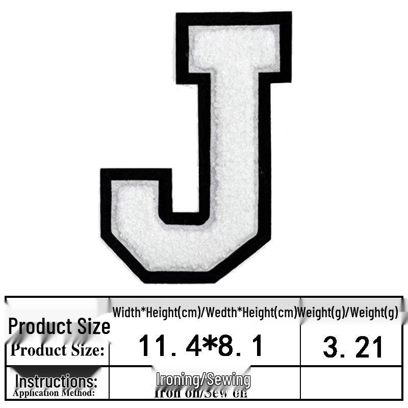 11,4 см Белая шенильная термоаппликация в виде буквы и цифры для курток и униформы
11,4 см Белая шенильная термоаппликация в виде буквы и цифры для курток и униформы