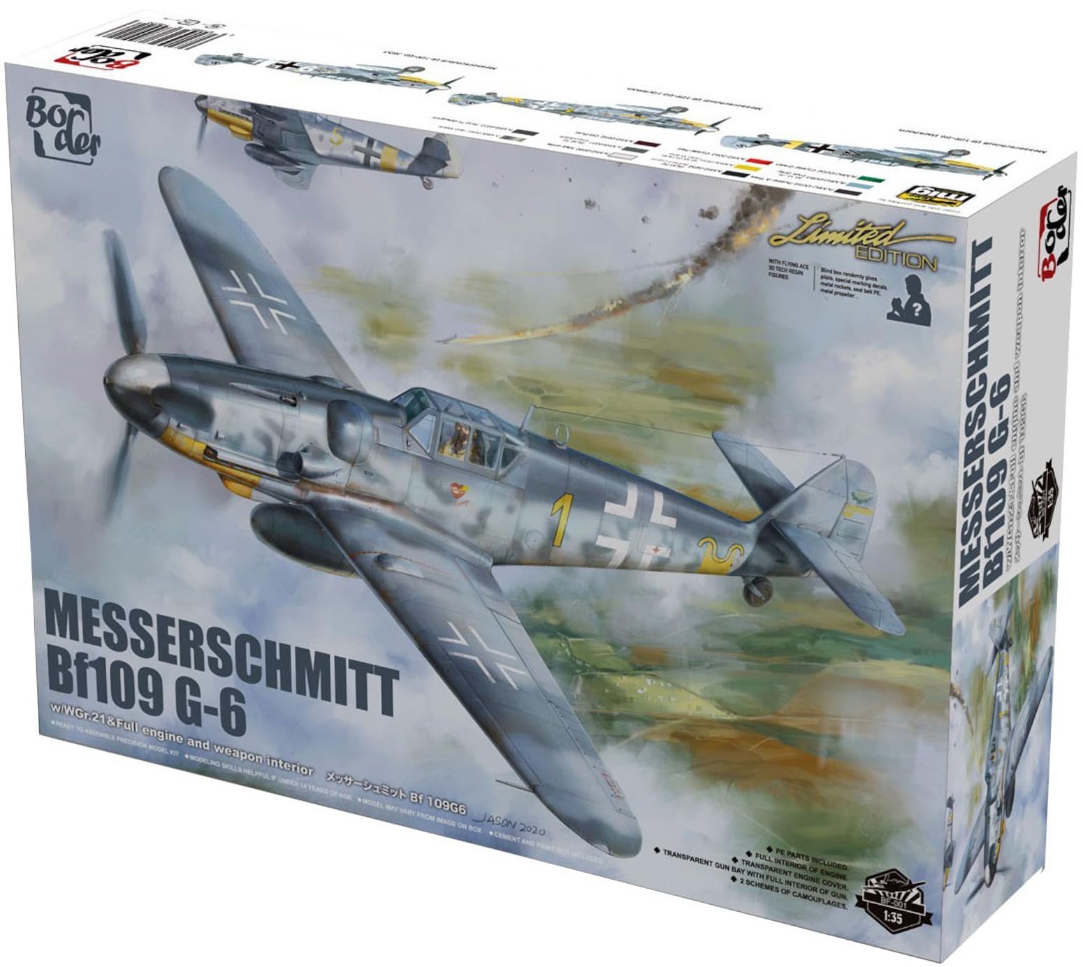 Border Model Немецкий Мессершмитт Bf109 Пластиковая Модель Сборочный Набор BF001 1/35 G-6
Border Model Немецкий Мессершмитт Bf109 Пластиковая Модель Сборочный Набор BF001 1/35 G-6