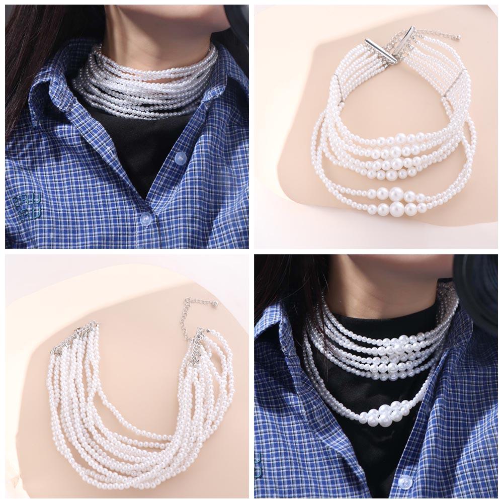 Woven Exaggerated Pearl Neckchain Bohemian Style Women s Clavicle Chain Party Style A
Woven Exaggerated Pearl Neckchain Bohemian Style Women s Clavicle Chain Party Style A
