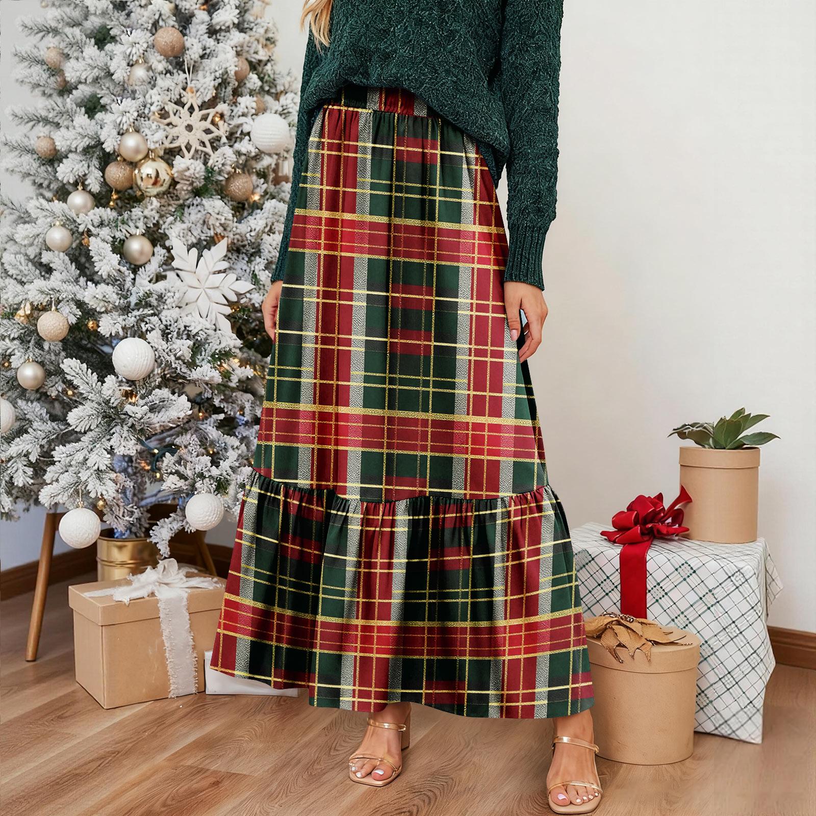 Women s Ruffled Casual Long Skirt Plaid Skirt Retro Pleated Skirt S
Women s Ruffled Casual Long Skirt Plaid Skirt Retro Pleated Skirt S