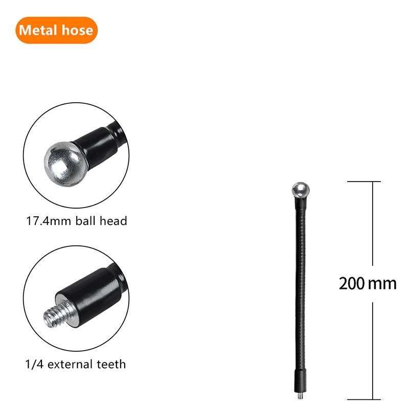 Flexible Metal Tube Rod Monopod Selfie Stick Stands With 1/4Inch Screws Ball Head Extension Arm For Camera Phone Tripod D 200MM
Flexible Metal Tube Rod Monopod Selfie Stick Stands With 1/4Inch Screws Ball Head Extension Arm For Camera Phone Tripod D 200MM