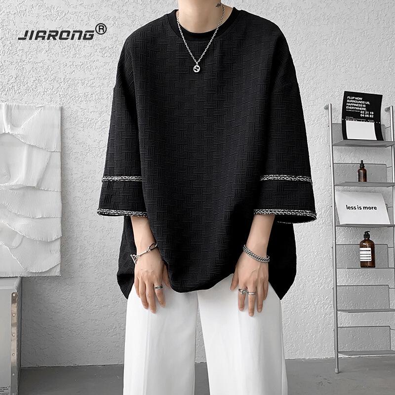 Korean Style Unisex Heavyweight Jacquard Short Sleeve T-Shirt for Men – Trendy Three-Quarter Design L
Korean Style Unisex Heavyweight Jacquard Short Sleeve T-Shirt for Men – Trendy Three-Quarter Design L