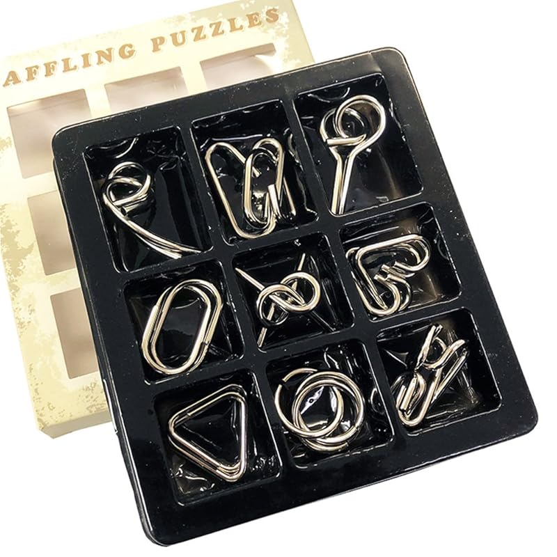 TKS 9-piece circle of wisdom set 3D puzzle brain training educational toys Killing time solving riddles education toys made of metal Can be enjoyed by
TKS 9-piece circle of wisdom set 3D puzzle brain training educational toys Killing time solving riddles education toys made of metal Can be enjoyed by