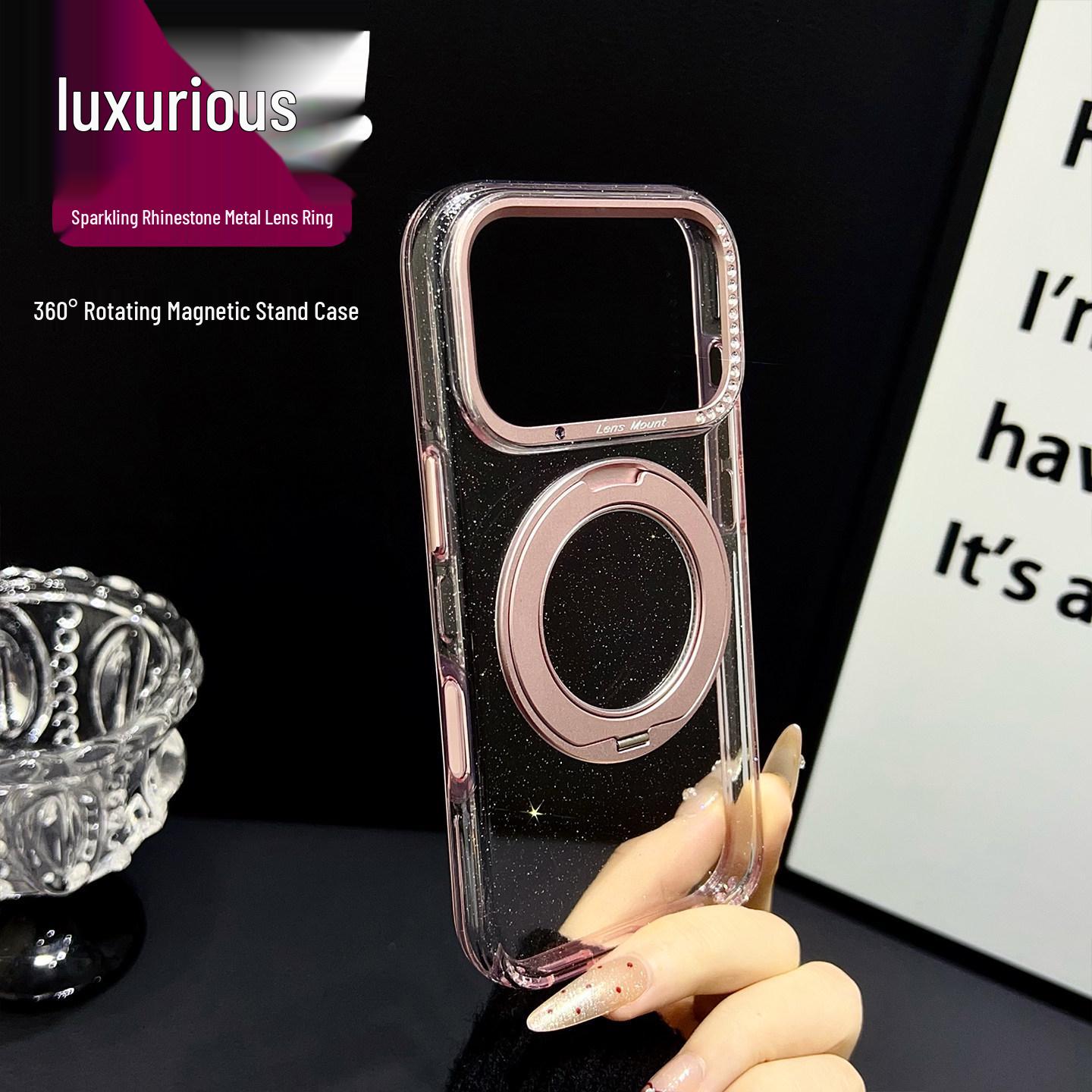 Apple iPhone 17 Pro Max Transparent Glitter Case with Magnetic Rotating Bracket and Anti-fall Protection Apple 17 Pro Max
Apple iPhone 17 Pro Max Transparent Glitter Case with Magnetic Rotating Bracket and Anti-fall Protection Apple 17 Pro Max