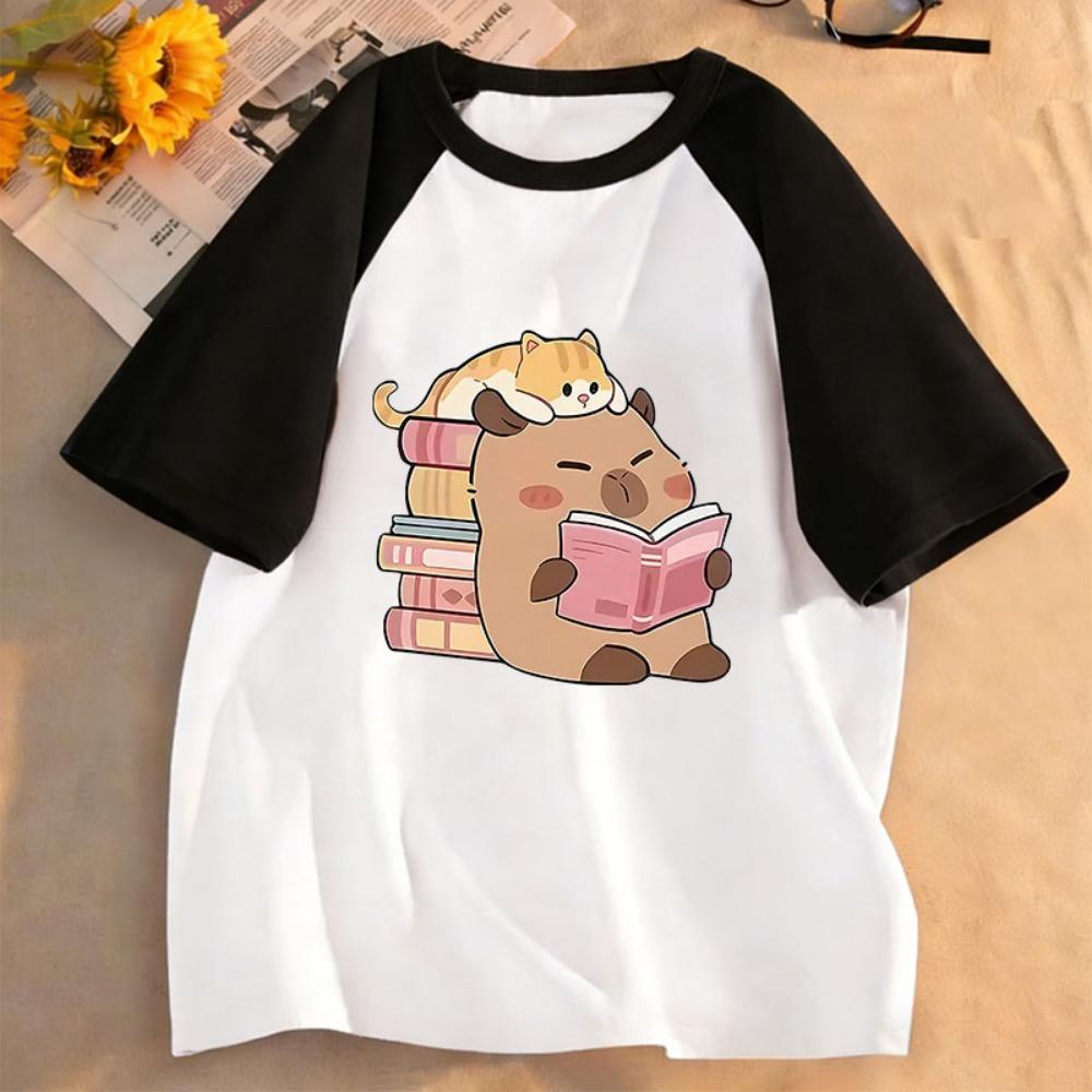 Cute Cat with Capybara Reading Book T Shirts Short Sleeve Kids Children s T-shirt Boys Girls Casual Top Tee Shirt Summer Spring 160
Cute Cat with Capybara Reading Book T Shirts Short Sleeve Kids Children s T-shirt Boys Girls Casual Top Tee Shirt Summer Spring 160
