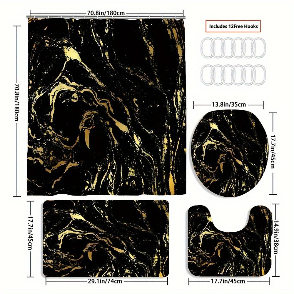 Marble Pattern Shower Curtain Set With Non-Slip Mats, Toilet Lid Cover, Bath Mat - Polyester, Water-Resistant Decorative Bathroo W60H190(CM)-1 Pcs
Marble Pattern Shower Curtain Set With Non-Slip Mats, Toilet Lid Cover, Bath Mat - Polyester, Water-Resistant Decorative Bathroo W60H190(CM)-1 Pcs