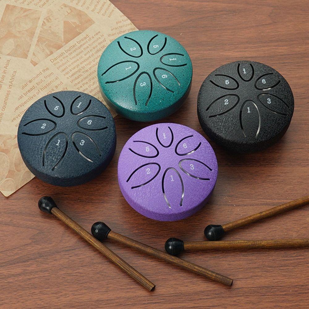 6-Tone Steel Tongue Drum Set Multicolour Meditation Drum Musical Toy Mini Hand Pan Drums Camping темно-синього кольору
6-Tone Steel Tongue Drum Set Multicolour Meditation Drum Musical Toy Mini Hand Pan Drums Camping темно-синього кольору