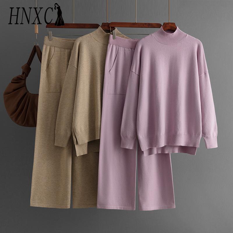 HNXC Solid-color Knitted Semi-high Neck Slit Sweater Set for Women s Autumn and Winter Fashionable Casual Sweater Two-piece Set One Size абрикосовий
HNXC Solid-color Knitted Semi-high Neck Slit Sweater Set for Women s Autumn and Winter Fashionable Casual Sweater Two-piece Set One Size абрикосовий