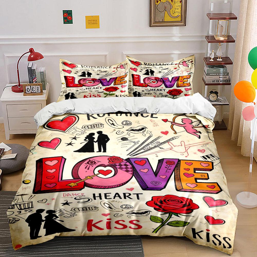 Love-themed graphics, hearts. Bedding sets Duvet cover sets Duvet covers Pillowcases(1 * Duvet Cover 2 * Pillowcases, without duvet insert) 135x200cm
Love-themed graphics, hearts. Bedding sets Duvet cover sets Duvet covers Pillowcases(1 * Duvet Cover 2 * Pillowcases, without duvet insert) 135x200cm