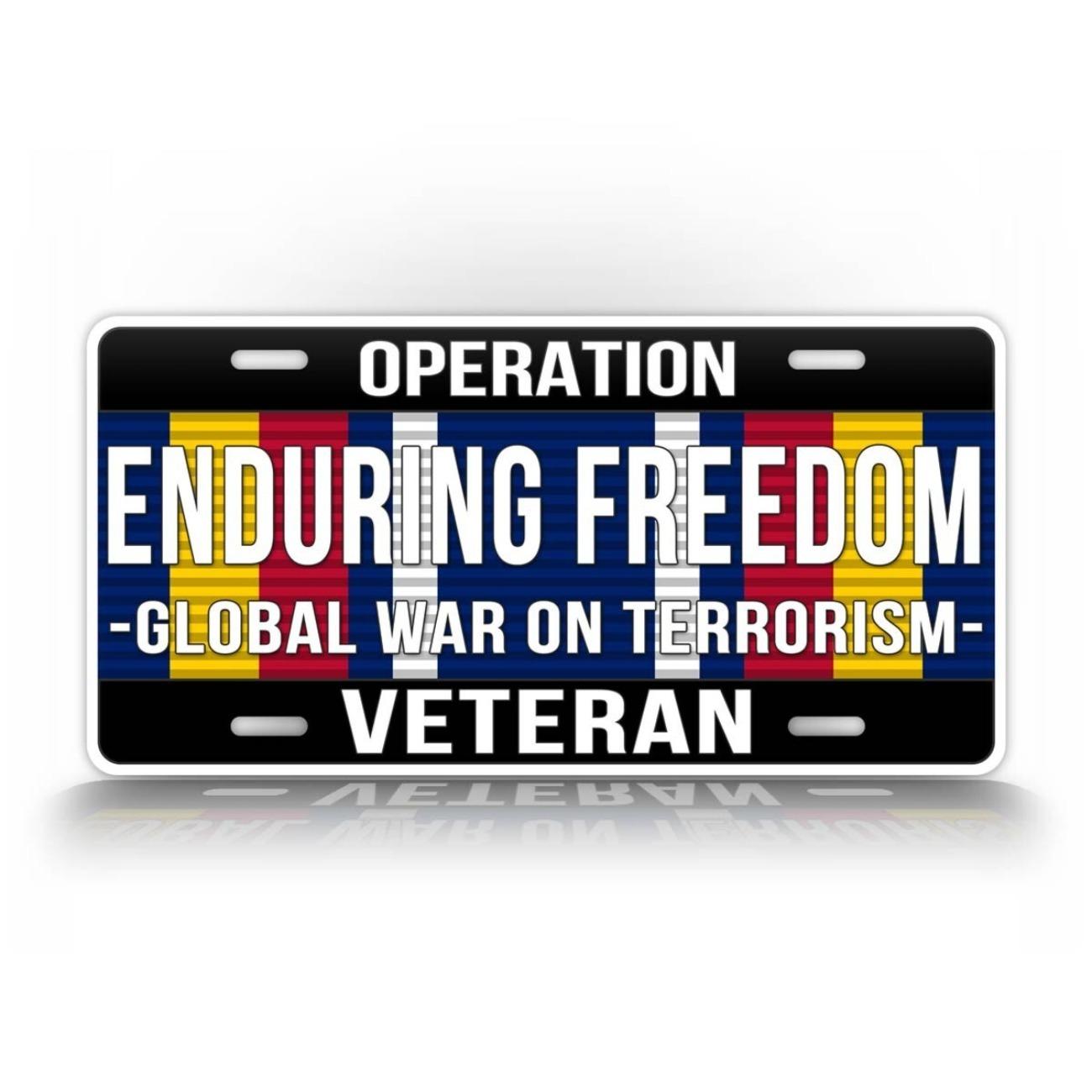Personalized US Military Veteran Enduring Freedom Tin Sign Home Decor білий
Personalized US Military Veteran Enduring Freedom Tin Sign Home Decor білий