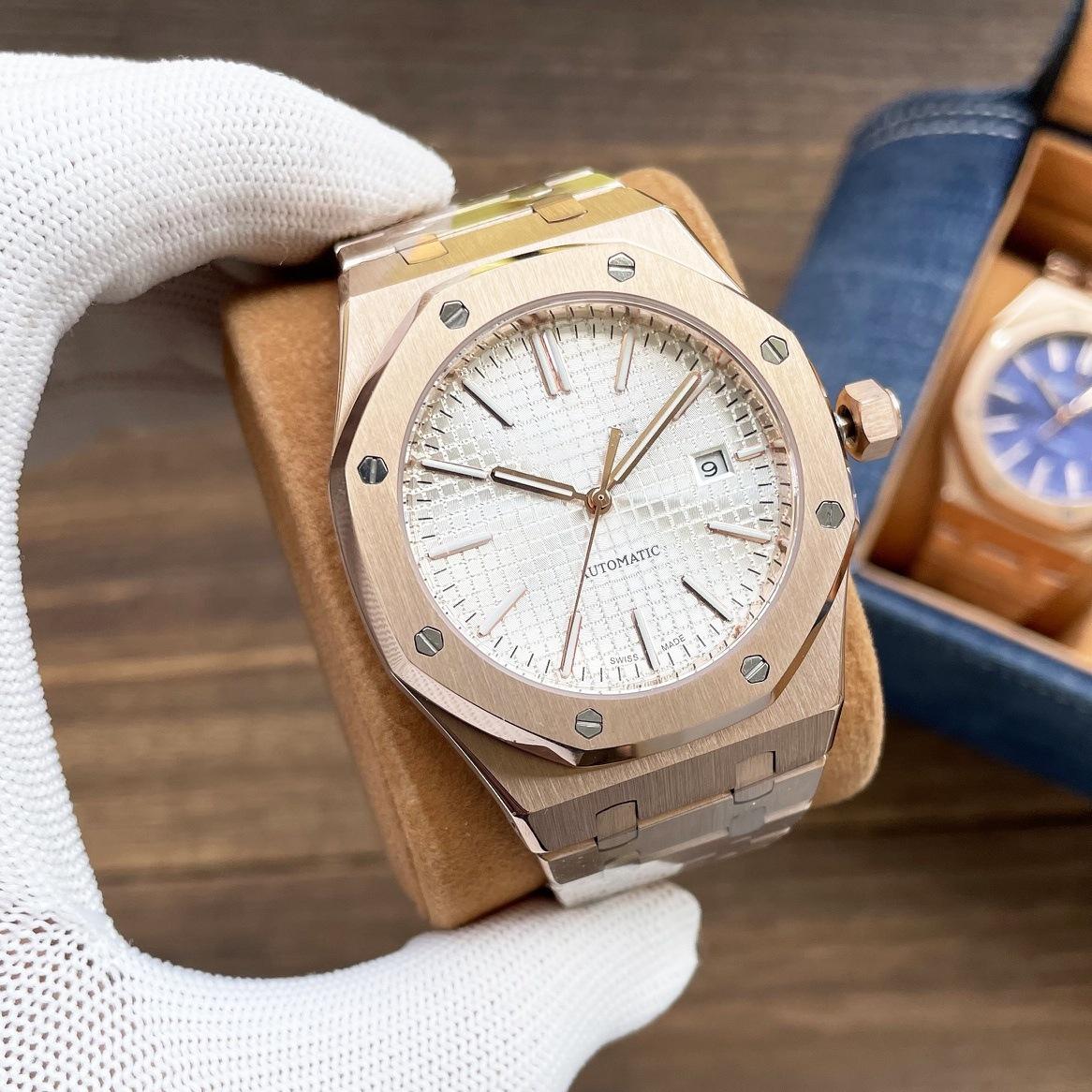 Чоловічий автоматичний годинник Royal Oak зі сталевим браслетом 15500/15400
Чоловічий автоматичний годинник Royal Oak зі сталевим браслетом 15500/15400