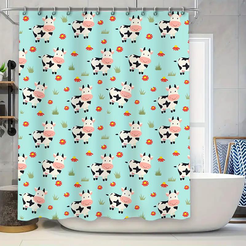Cute Cow Pattern Shower Curtain 3D Printed Water Resistant Fabric For Bathroom Decor Blue Green Red Yellow Colorful Flowers Desi W60H190(CM)-1 Pcs
Cute Cow Pattern Shower Curtain 3D Printed Water Resistant Fabric For Bathroom Decor Blue Green Red Yellow Colorful Flowers Desi W60H190(CM)-1 Pcs