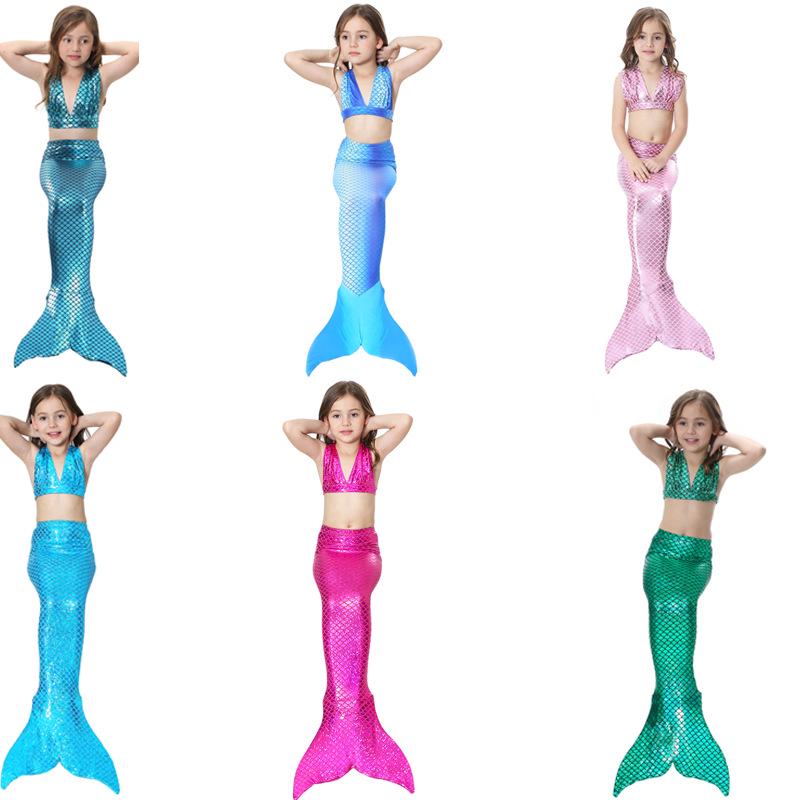 Buy Pcs Summer Girls Bikini Set Mermaid Tail Cosplay Swimwear