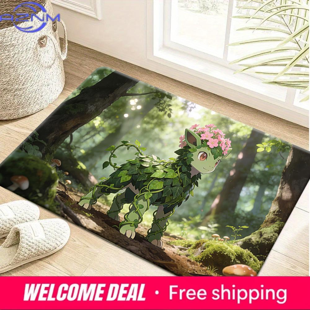 Cute Plant-Type Eevee with Flower Crown in Sunlit Forest Print Non-slip Doormat, Soft Absorbent Floor Rug for Home Decor 40cm x 60cm
Cute Plant-Type Eevee with Flower Crown in Sunlit Forest Print Non-slip Doormat, Soft Absorbent Floor Rug for Home Decor 40cm x 60cm