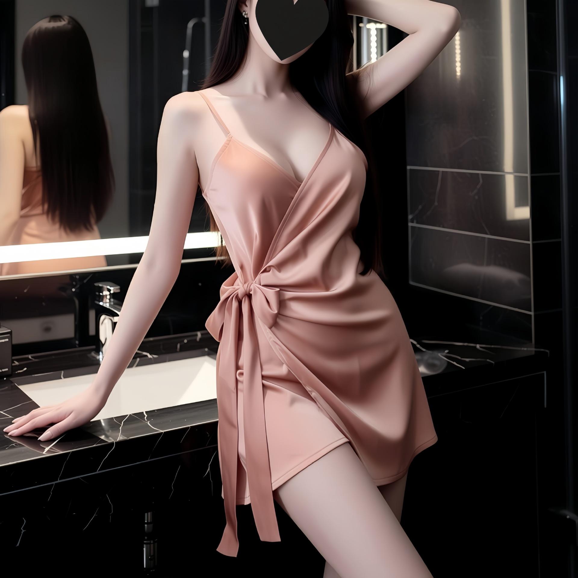 Sexy pajamas Sexy temperament Satin lace-up suspender nightdress V-neck summer ice silk skirt seduction hot pure desire skirt One size fits all рожевий
Sexy pajamas Sexy temperament Satin lace-up suspender nightdress V-neck summer ice silk skirt seduction hot pure desire skirt One size fits all рожевий