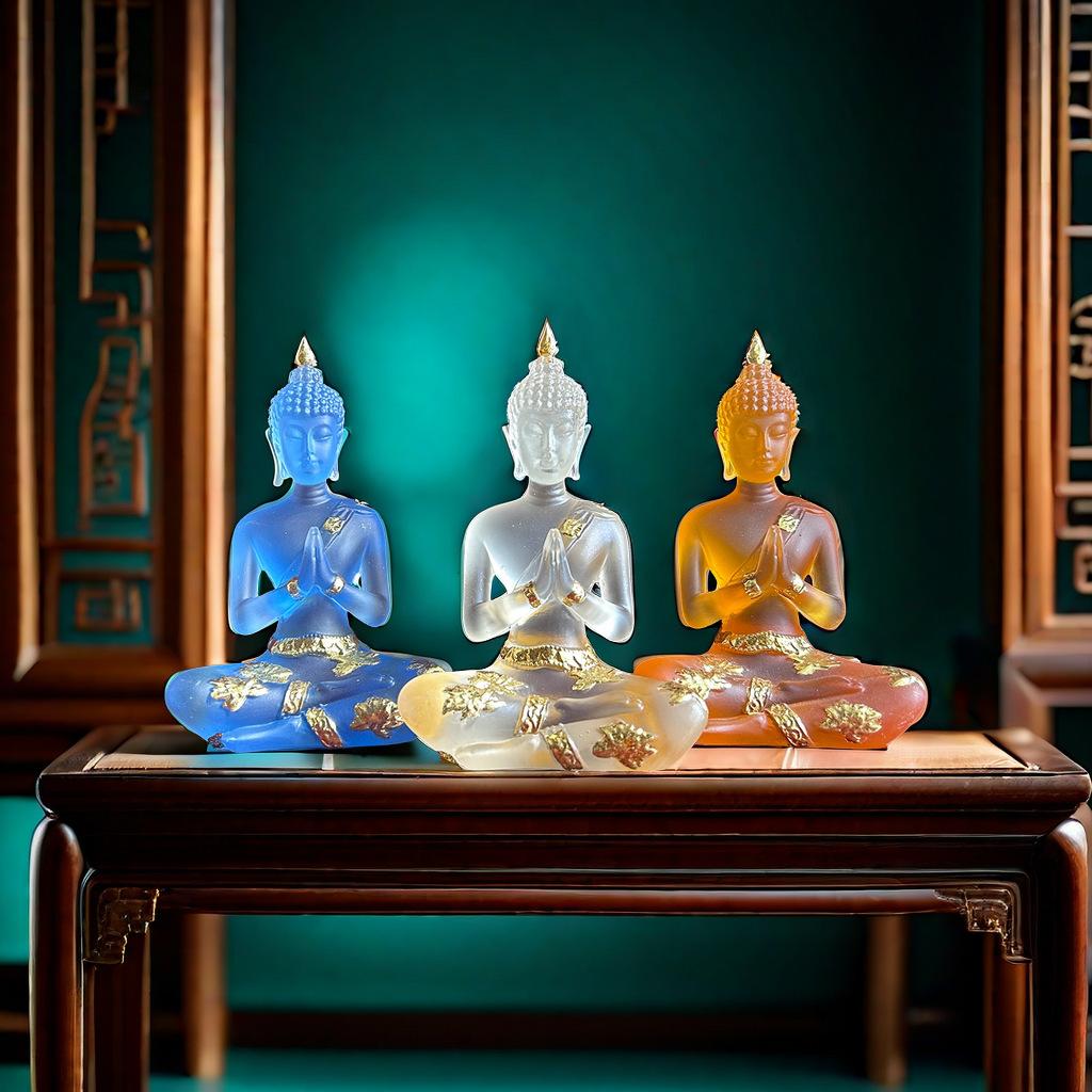 Mini Transparent Color Buddha Statue Zen Gesture Thai Buddha Resin Figurine Sculpture Home Office Feng Shui Decoration Ornament білий
Mini Transparent Color Buddha Statue Zen Gesture Thai Buddha Resin Figurine Sculpture Home Office Feng Shui Decoration Ornament білий