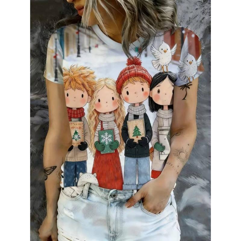 Women s short sleeved T-shirt, 3D digital printed cartoon characters 4XL
Women s short sleeved T-shirt, 3D digital printed cartoon characters 4XL