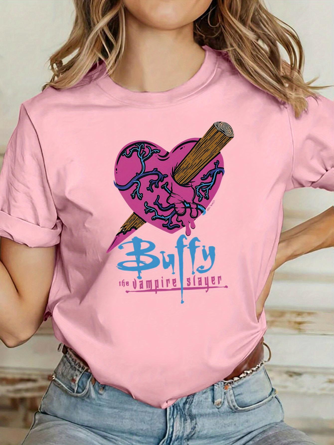 Women s Buffy The Vampire Slayer Heart Pencil T-Shirt Leisure Fashion Short Sleeve Cotton T-shirt Summer Brand Streetwear Top 3XL
Women s Buffy The Vampire Slayer Heart Pencil T-Shirt Leisure Fashion Short Sleeve Cotton T-shirt Summer Brand Streetwear Top 3XL