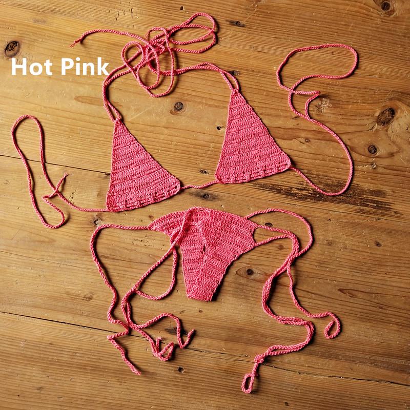 Вязаный крючком купальник ручной работы - 13 цветов, европейский и американский стиль, сексуальный купальник для загара M горячий розовый
Вязаный крючком купальник ручной работы - 13 цветов, европейский и американский стиль, сексуальный купальник для загара M горячий розовый