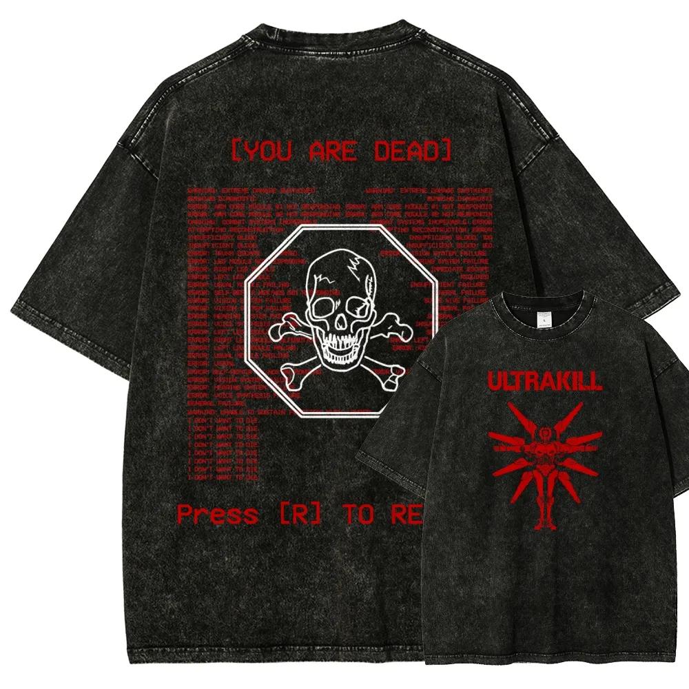 Hot Sale Classic Retro FPS Game ULTRAKILL Graphic Print TShirt Men Women Vintage Washed Cotton Casual Oversized Summer New Tee S
Hot Sale Classic Retro FPS Game ULTRAKILL Graphic Print TShirt Men Women Vintage Washed Cotton Casual Oversized Summer New Tee S