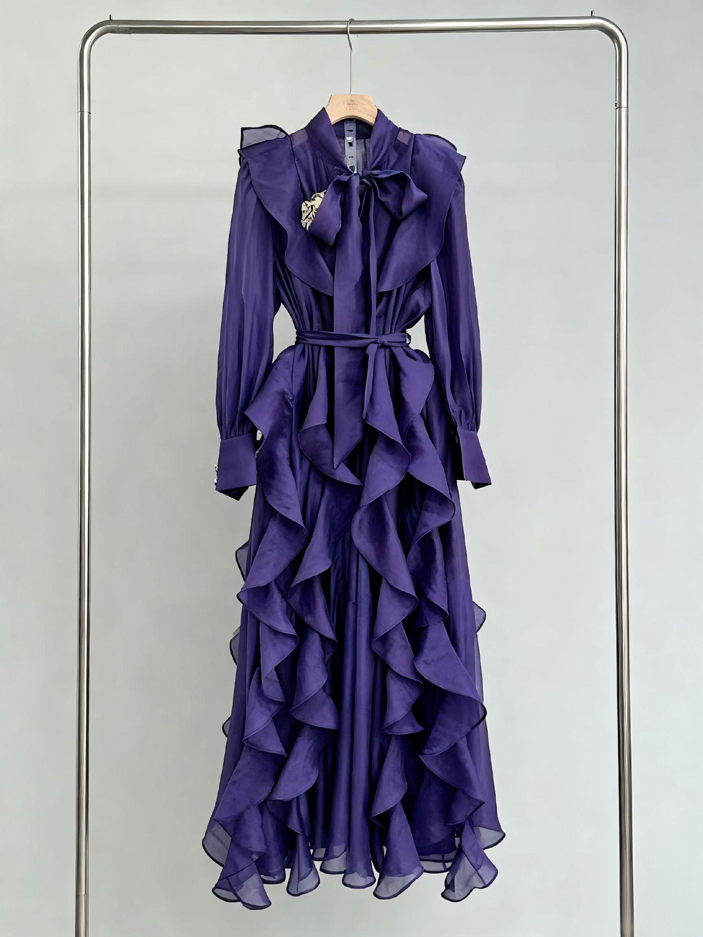 Pleated Designer Cake Skirt Dress with Ruffle and Belted Waist L фиолетовый
Pleated Designer Cake Skirt Dress with Ruffle and Belted Waist L фиолетовый