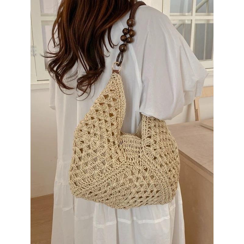Fashion Bag - Women s Beach Vacation Beach-side Hollow Shoulder Tote Bag - Woven Basket-style Bag
Fashion Bag - Women s Beach Vacation Beach-side Hollow Shoulder Tote Bag - Woven Basket-style Bag