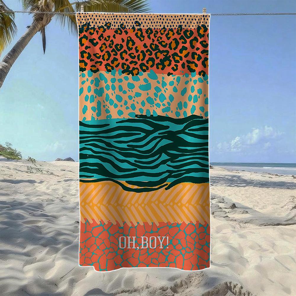 Abstract Ocean & Watercolor Stripe Beach Towel, Soft Durable Quick-Drying, Ideal For Summer Beach, Swimming & Camping W30*H60(CM)
Abstract Ocean & Watercolor Stripe Beach Towel, Soft Durable Quick-Drying, Ideal For Summer Beach, Swimming & Camping W30*H60(CM)