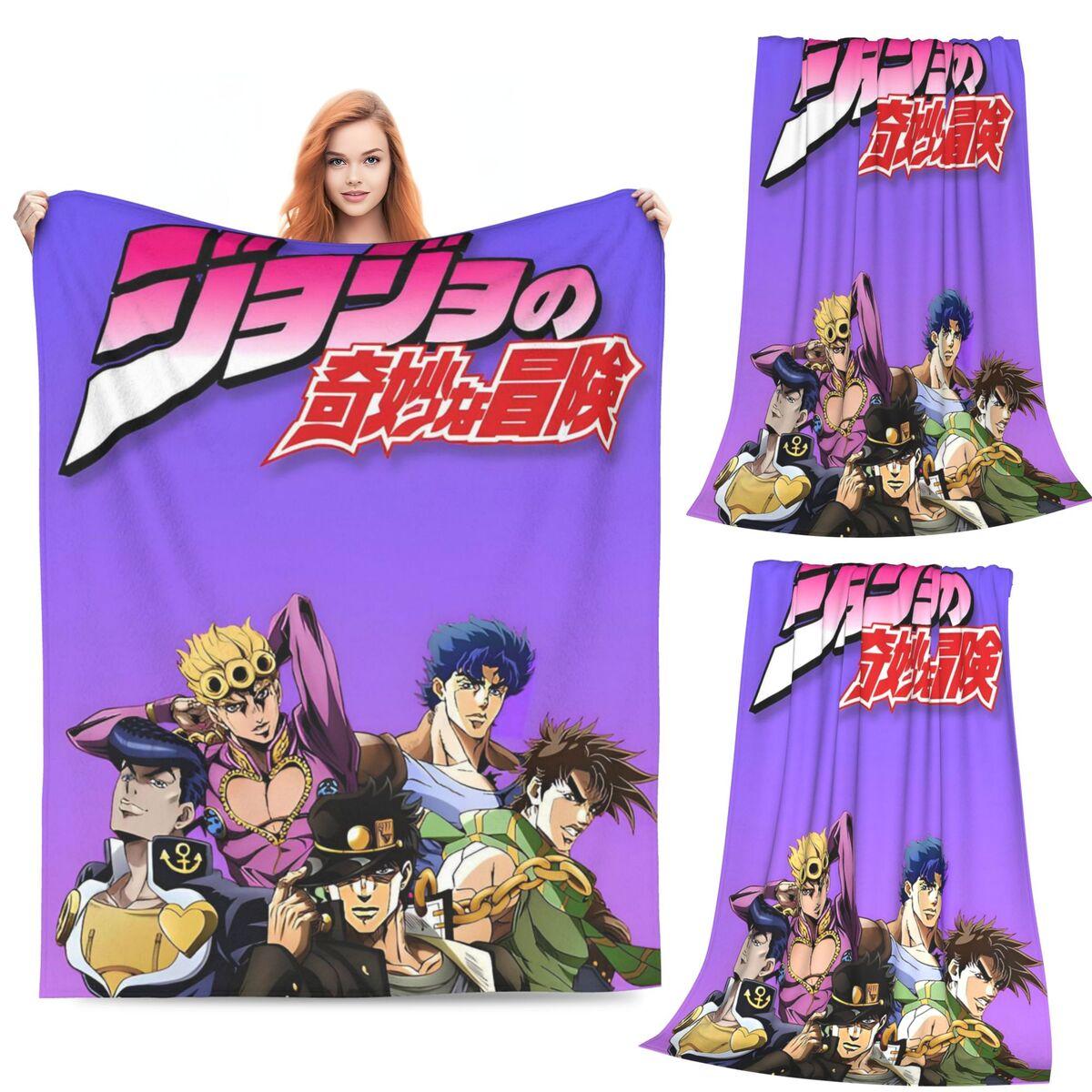 Anime JOJO HD ART Blankets Soft Warm Flannel Throw Blanket Plush for Bed Living room Picnic Travel Home Sofa 80x120cm
Anime JOJO HD ART Blankets Soft Warm Flannel Throw Blanket Plush for Bed Living room Picnic Travel Home Sofa 80x120cm