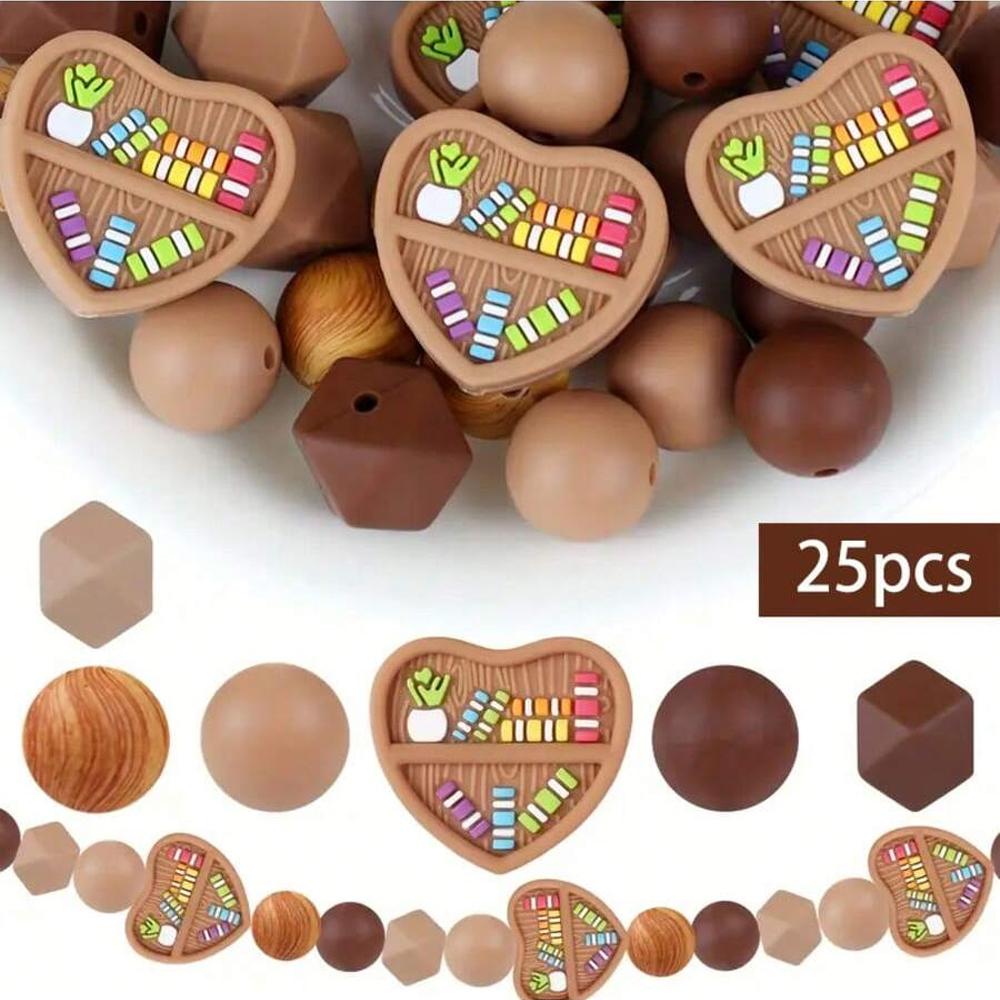 6/25/48/70PCS bookshelf silicone bead set, used for DIY jewelry, keychains, bracelets, necklaces, and handmade projects
6/25/48/70PCS bookshelf silicone bead set, used for DIY jewelry, keychains, bracelets, necklaces, and handmade projects