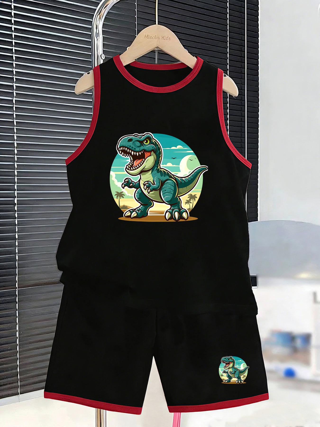 Boys’ T-Rex print vest & shorts set. Breathable fabric, cool design, loose fit for trendy daily summer wear. 7Y чорний
Boys’ T-Rex print vest & shorts set. Breathable fabric, cool design, loose fit for trendy daily summer wear. 7Y чорний