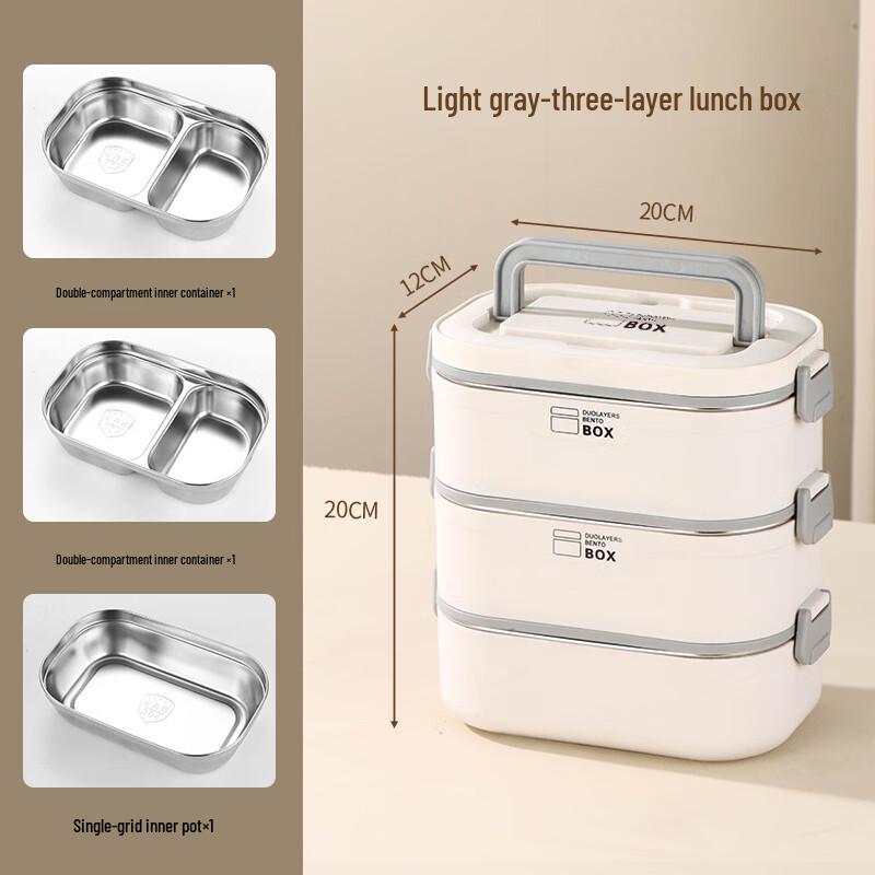 Shangqi 3-Layer Stainless Steel Bento Box
Shangqi 3-Layer Stainless Steel Bento Box