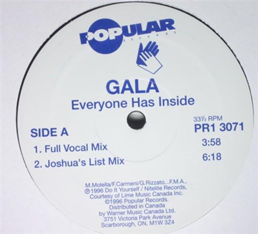 12inch Record GALA / CANDY BOMB - Everyone Has Inside / Loop D Loop PR13071 Popular Records 1995 Canada Dance & Electronica Used
12inch Record GALA / CANDY BOMB - Everyone Has Inside / Loop D Loop PR13071 Popular Records 1995 Canada Dance & Electronica Used