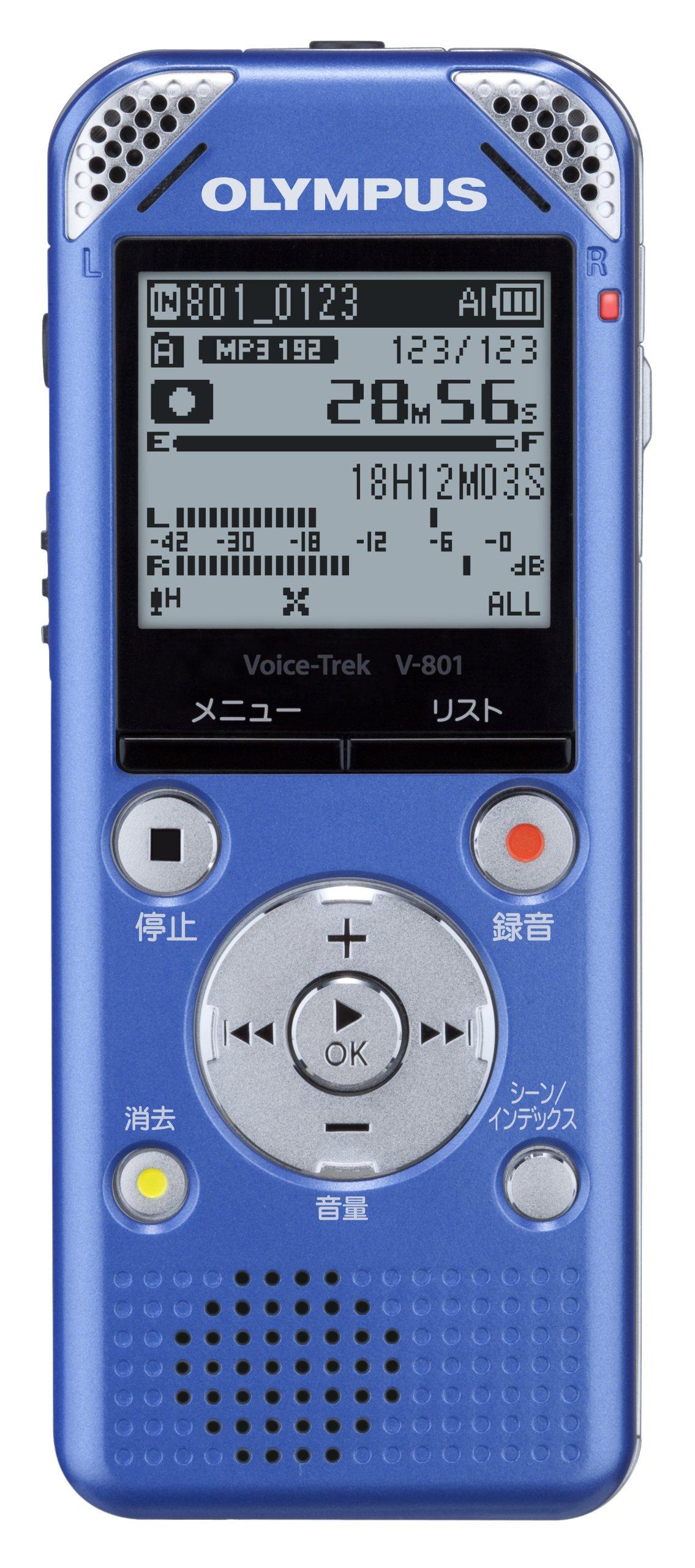 OLYMPUS IC Recorder VoiceTrek 2GB MP3WMA Stereo Recording microSD Compatible LBL Light Blue V-801
OLYMPUS IC Recorder VoiceTrek 2GB MP3WMA Stereo Recording microSD Compatible LBL Light Blue V-801