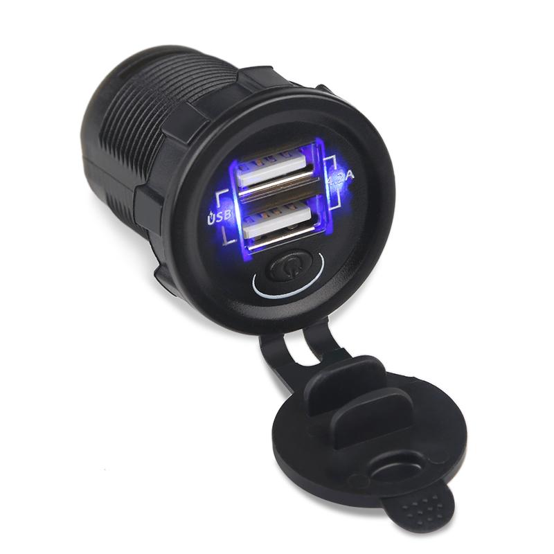 Двойное зарядное устройство USB, универсальная розетка, адаптер питания для автоматического водонепроницаемого двойного USB-порта, быстрая зарядка для смартфона синий
Двойное зарядное устройство USB, универсальная розетка, адаптер питания для автоматического водонепроницаемого двойного USB-порта, быстрая зарядка для смартфона синий