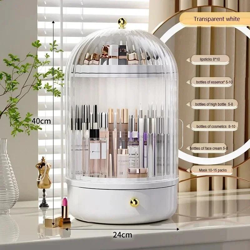 360° Rotating Makeup Organizer Case Large Capacity Cosmetics Storage Vanity Shelf Countertop Luxury Spinning Storage Display Box large size білий
360° Rotating Makeup Organizer Case Large Capacity Cosmetics Storage Vanity Shelf Countertop Luxury Spinning Storage Display Box large size білий