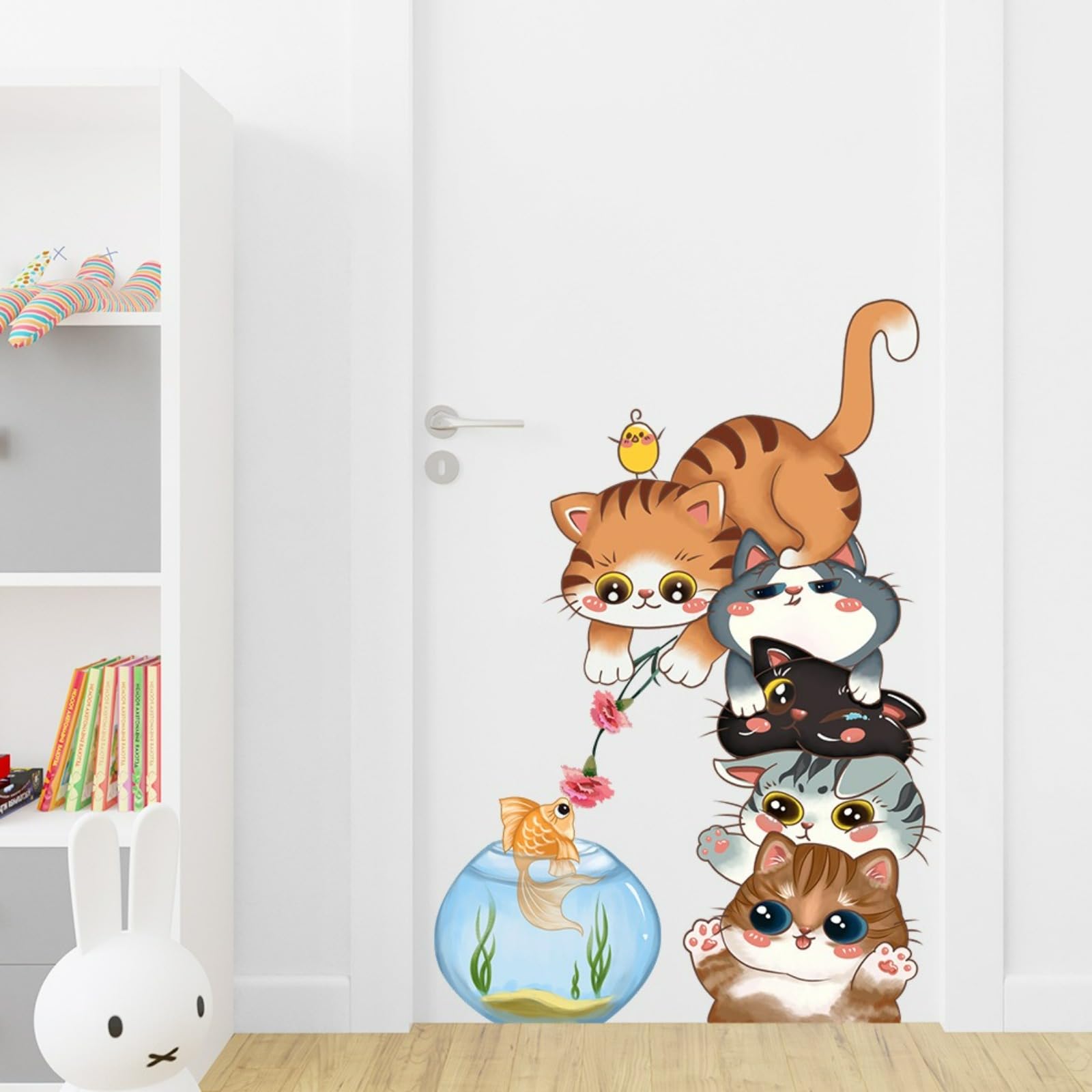 SMAOSTORE Wall Cute Cat Stacking High Stylish Fishbowl and Goldfish Door Waterproof Removable Wallpaper for and Background Walls (Mata) Stickers, зелёный
SMAOSTORE Wall Cute Cat Stacking High Stylish Fishbowl and Goldfish Door Waterproof Removable Wallpaper for and Background Walls (Mata) Stickers, зелёный