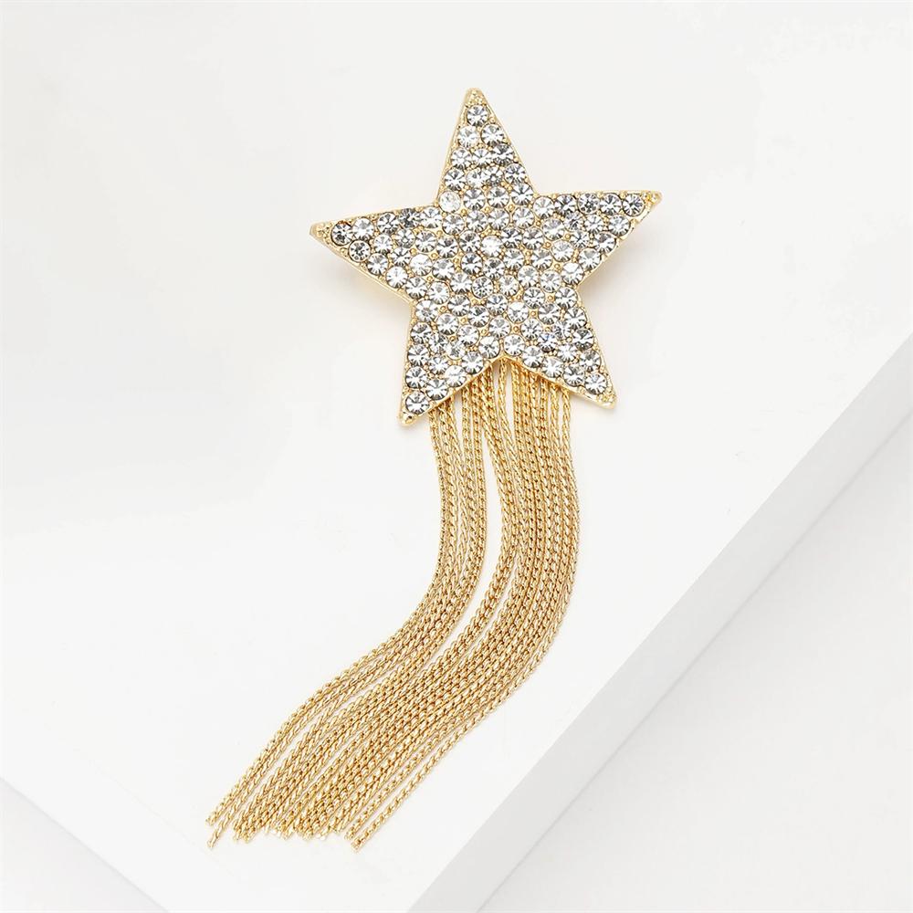 Subtle Design Sense Rhinestone Star Tassel Brooch High-end Female Personality Temperament Chest Flower Accessory золотий
Subtle Design Sense Rhinestone Star Tassel Brooch High-end Female Personality Temperament Chest Flower Accessory золотий
