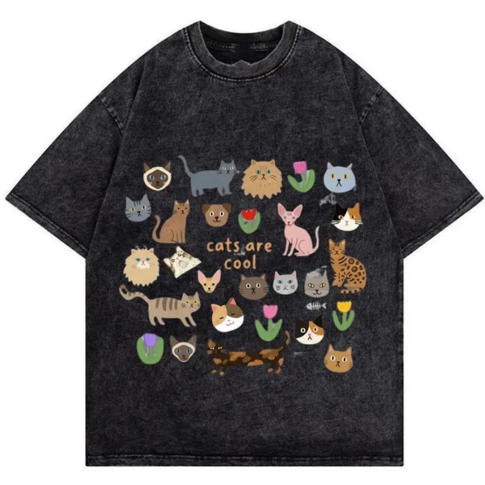 Vintage Washed Angel Cat Flower Print T-Shirt Cute Fairy Kitten Floral Tee Casual Loose Fit Short Sleeve Tops for Men Women S
Vintage Washed Angel Cat Flower Print T-Shirt Cute Fairy Kitten Floral Tee Casual Loose Fit Short Sleeve Tops for Men Women S