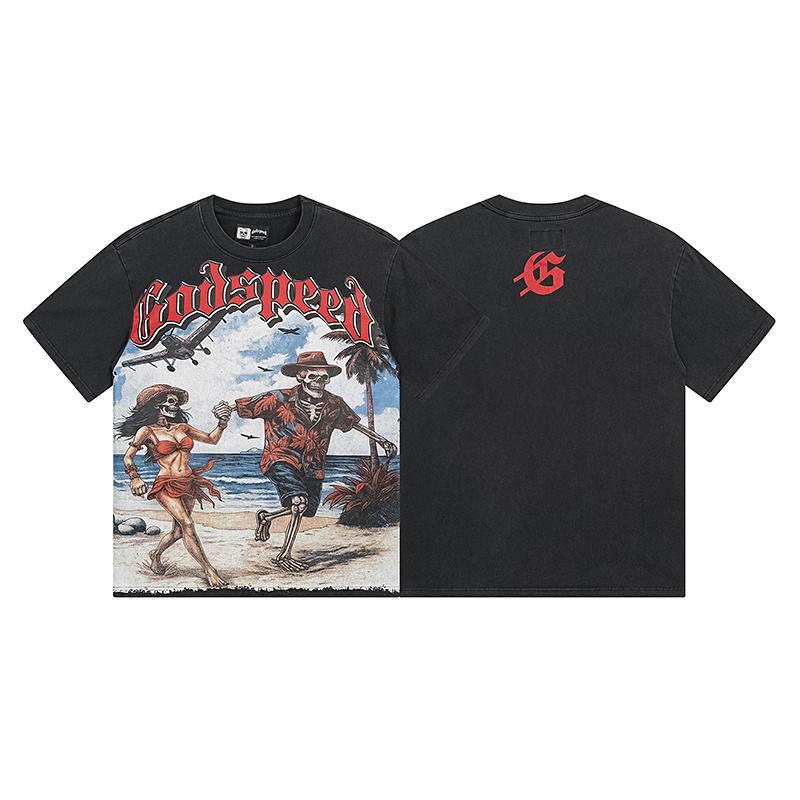 Vintage Washed Tropical Beach Skeleton Hip Hop Tee S
Vintage Washed Tropical Beach Skeleton Hip Hop Tee S